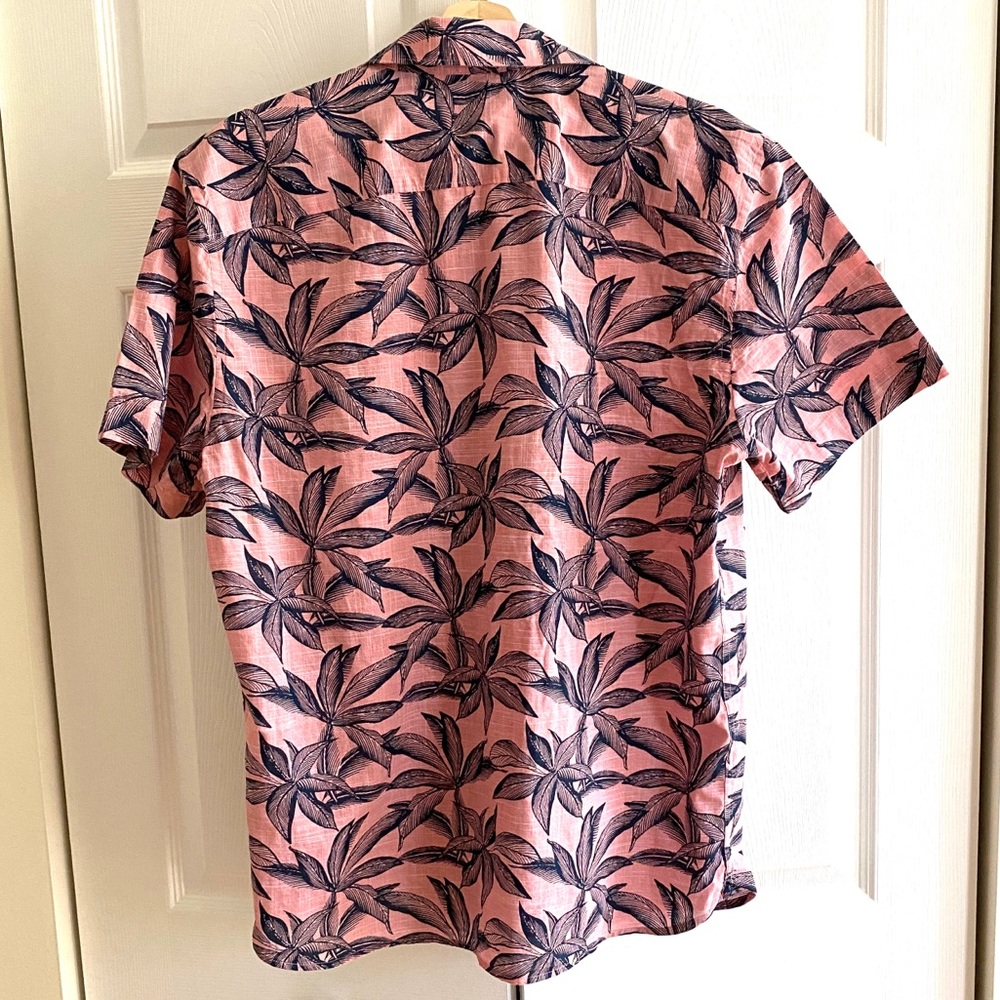 AXIST Men’s Short Sleeve Classic Shirt Tropical 🌴 Cotton ALSU00789 - Picture 2 of 4